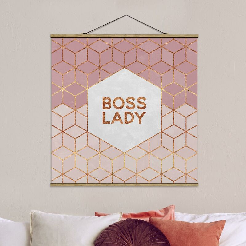 

Imagen de tela - Elisabeth Fredriksson - Boss Lady Pink Hexagons - Cuadrado 1:1 Dimensión LxA: 100cm x 100cm