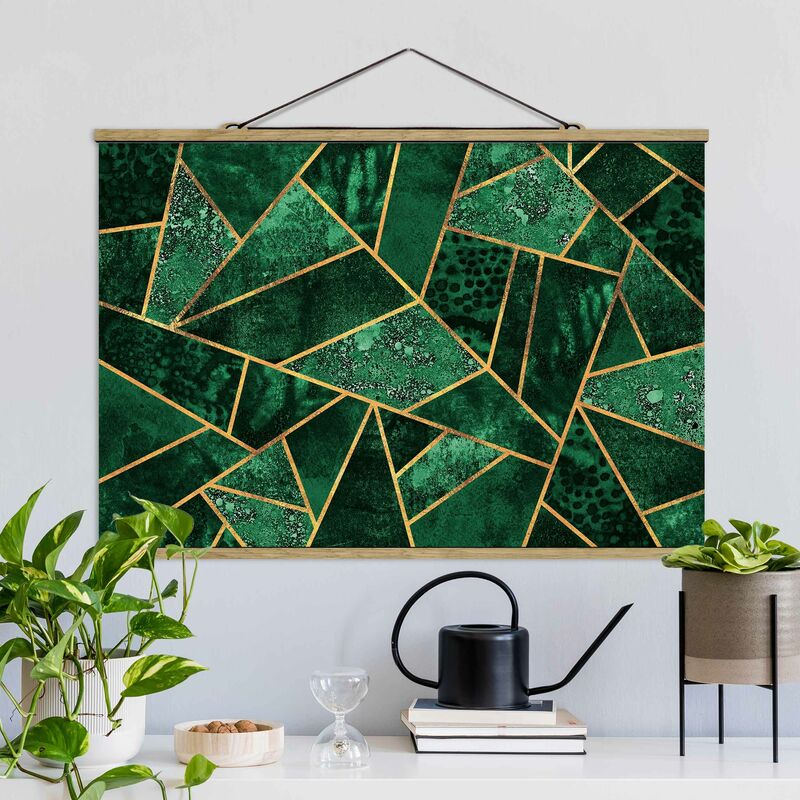 

Imagen de tela - Elisabeth Fredriksson - Dark Emerald With Gold - Apaisado 2:3 Dimensión LxA: 53.5cm x 80cm