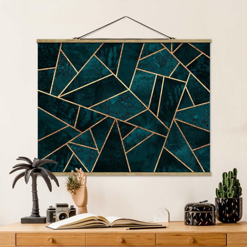 

Imagen de tela - Elisabeth Fredriksson - Dark Turquoise With Gold - Apaisado 3:4 Dimensión LxA: 75cm x 100cm