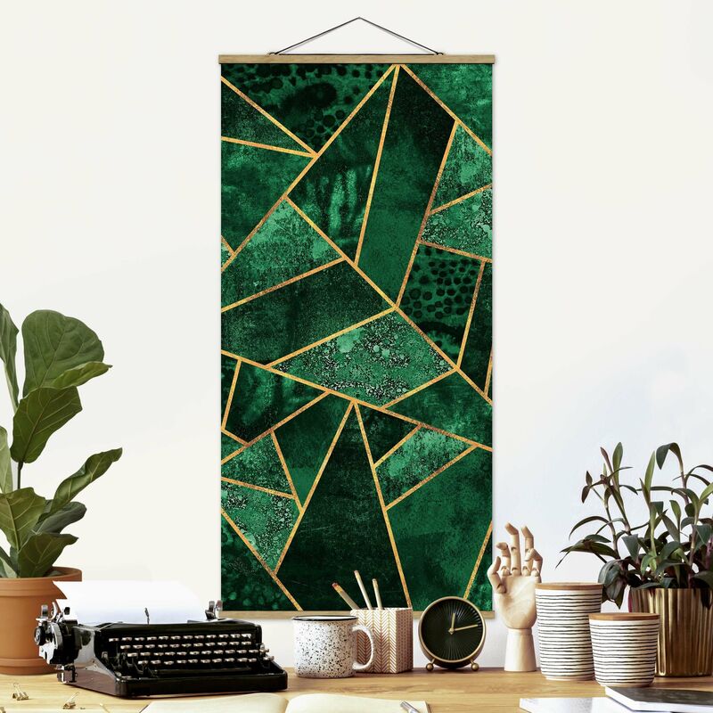 

Imagen de tela - Elisabeth Fredriksson - Dark Emerald With Gold - Alto 2:1 Dimensión LxA: 70cm x 35cm