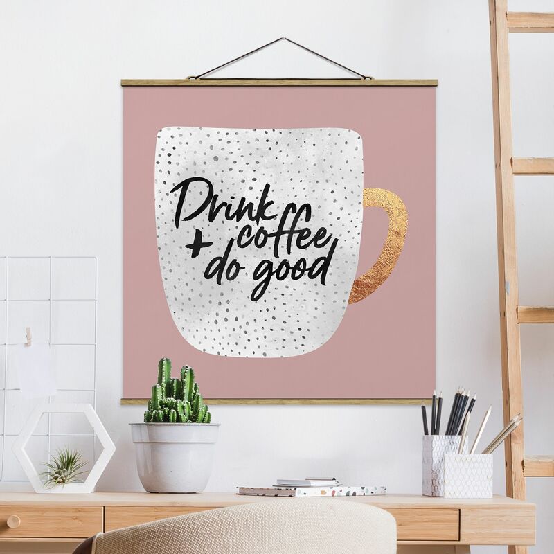 

Imagen de tela - Elisabeth Fredriksson - Drink Coffee, Do Good - White - Cuadrado 1:1 Dimensión LxA: 80cm x 80cm