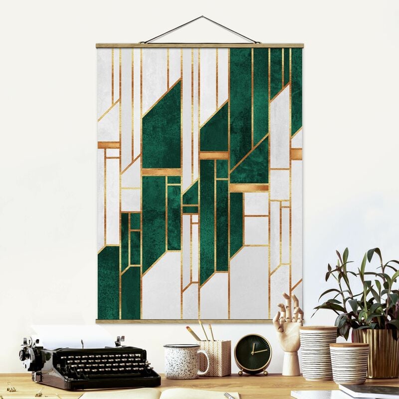 

Imagen de tela - Elisabeth Fredriksson - Emerald And gold Geometry - Alto 4:3 Dimensión LxA: 106.5cm x 80cm