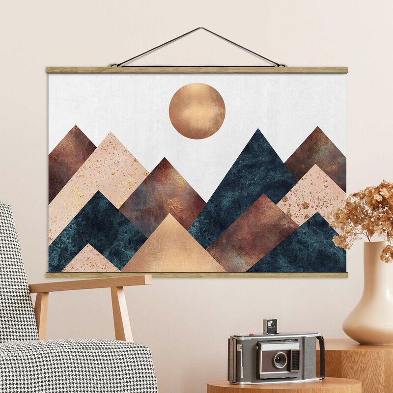 

Imagen de tela - Elisabeth Fredriksson - Geometric Mountains Bronze - Apaisado 2:3 Dimensión LxA: 66.5cm x 100cm