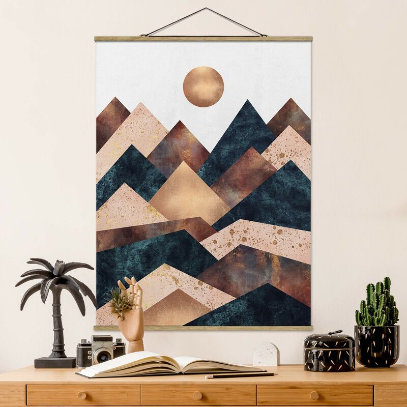 

Imagen de tela - Elisabeth Fredriksson - Geometric Mountains Bronze - Alto 4:3 Dimensión LxA: 66.4cm x 50cm