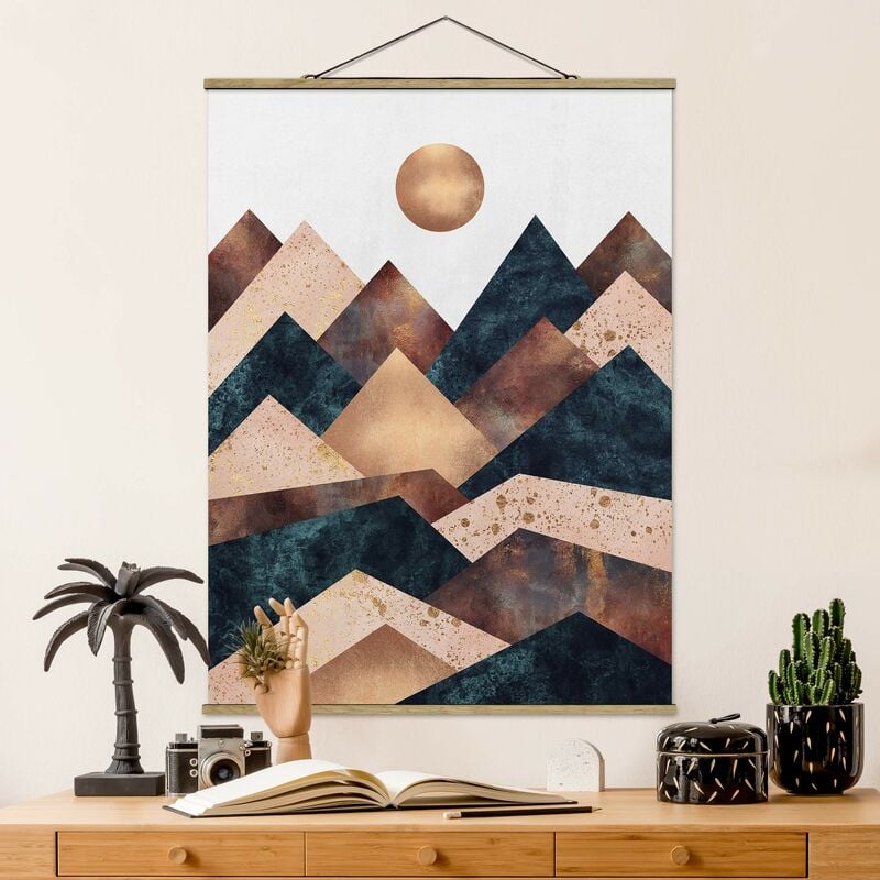 

Imagen de tela - Elisabeth Fredriksson - Geometric Mountains Bronze - Alto 4:3 Dimensión LxA: 133.5cm x 100cm