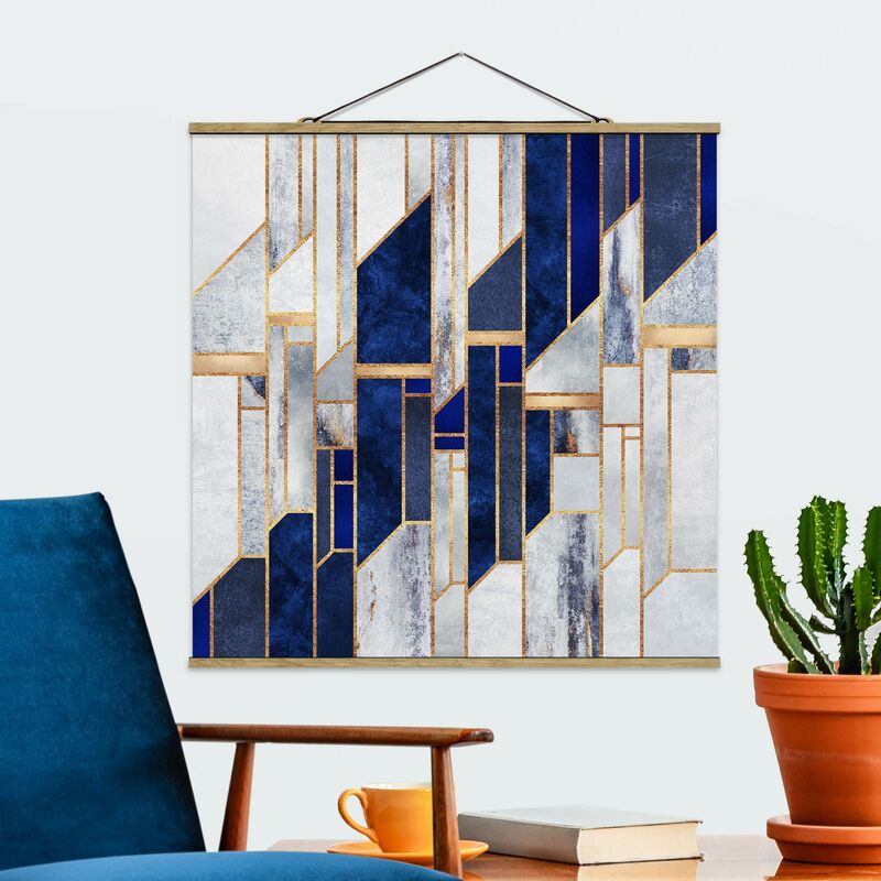 

Imagen de tela - Elisabeth Fredriksson - Geometric Shapes With Gold - Cuadrado 1:1 Dimensión LxA: 50cm x 50cm