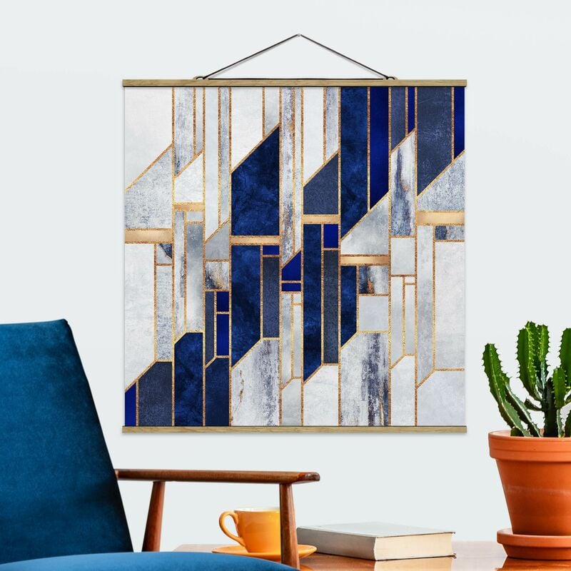 

Imagen de tela - Elisabeth Fredriksson - Geometric Shapes With Gold - Cuadrado 1:1 Dimensión LxA: 100cm x 100cm