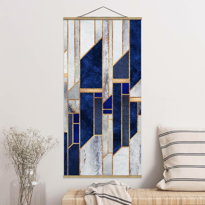 

Bilderwelten - Imagen de tela - Elisabeth Fredriksson - Geometric Shapes With Gold - Alto 2:1 Dimensión LxA: 70cm x 35cm