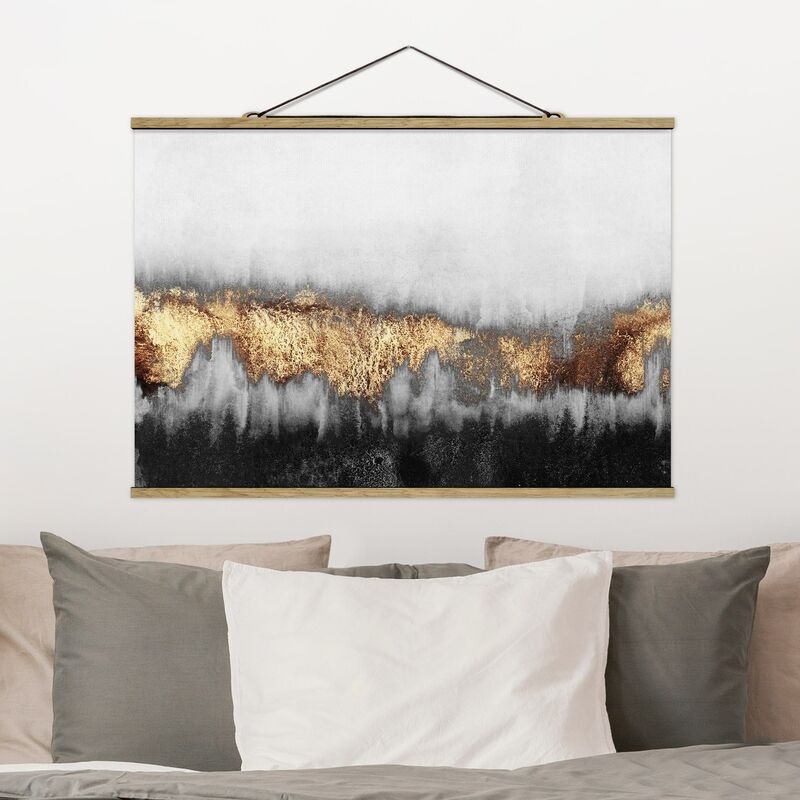 

Imagen de tela - Elisabeth Fredriksson - Gold Tracks In Watercolor - Apaisado 2:3 Dimensión LxA: 66.5cm x 100cm