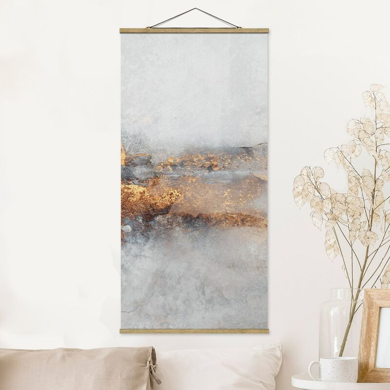 

Imagen de tela - Elisabeth Fredriksson - Gold Grey Fog - Alto 2:1 Dimensión LxA: 70cm x 35cm
