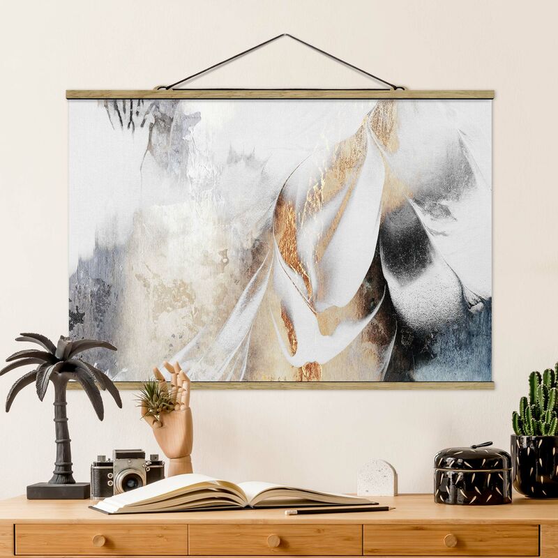 

Imagen de tela - Elisabeth Fredriksson - Golden Abstract Painting Winter - Apaisado 2:3 Dimensión LxA: 33.5cm x 50cm
