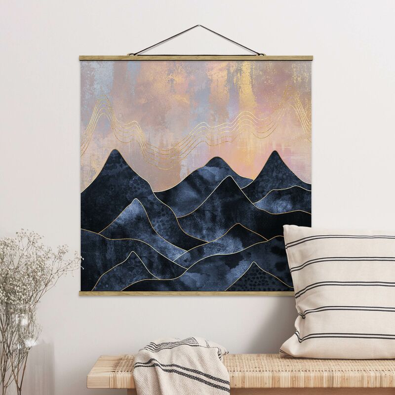 

Imagen de tela - Elisabeth Fredriksson - Golden Dawn Over Mountains - Cuadrado 1:1 Dimensión LxA: 50cm x 50cm