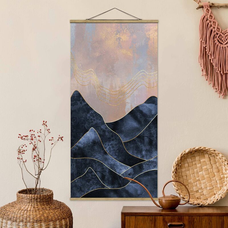 

Bilderwelten - Imagen de tela - Elisabeth Fredriksson - Golden Dawn Over Mountains - Alto 2:1 Dimensión LxA: 70cm x 35cm