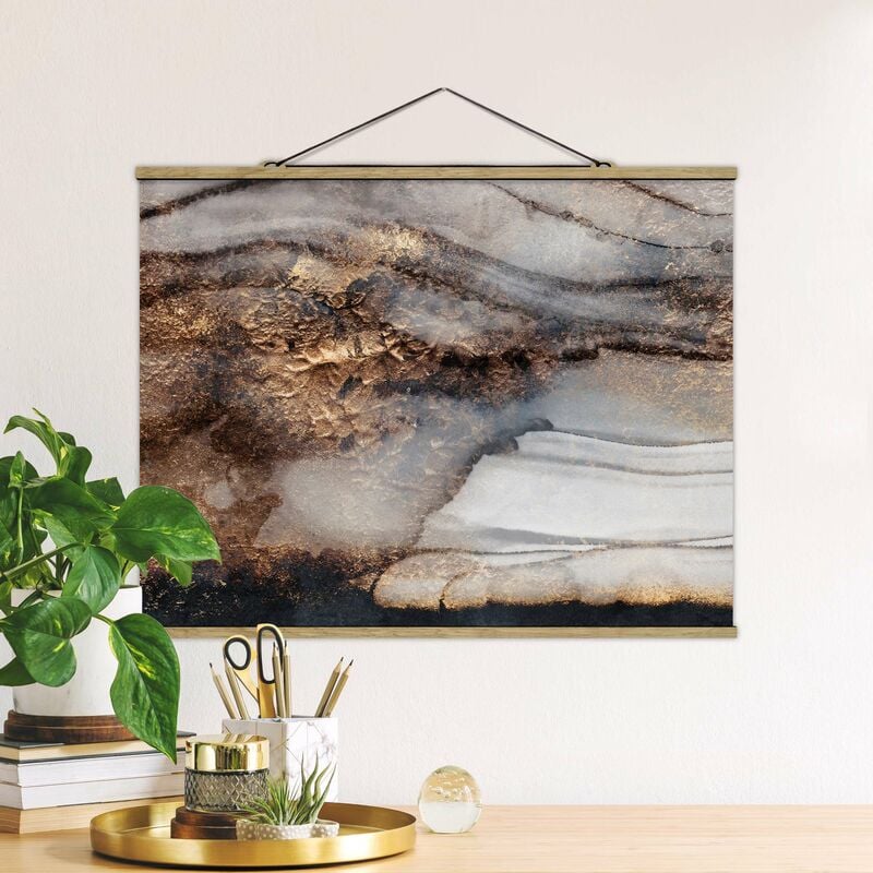 

Imagen de tela - Elisabeth Fredriksson - Golden Marble Painted - Apaisado 3:4 Dimensión LxA: 60cm x 80cm