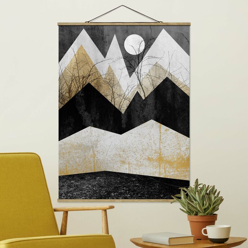 

Imagen de tela - Elisabeth Fredriksson - Golden Mountains Branches - Alto 4:3 Dimensión LxA: 106.5cm x 80cm