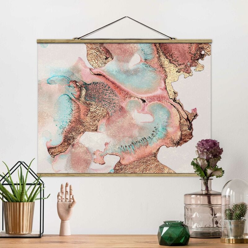 

Imagen de tela - Elisabeth Fredriksson - Golden Watercolor Rosé - Apaisado 3:4 Dimensión LxA: 75cm x 100cm