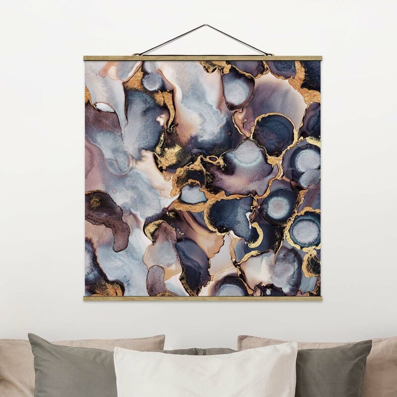 

Imagen de tela - Elisabeth Fredriksson - Marble Watercolor With Gold - Cuadrado 1:1 Dimensión LxA: 50cm x 50cm
