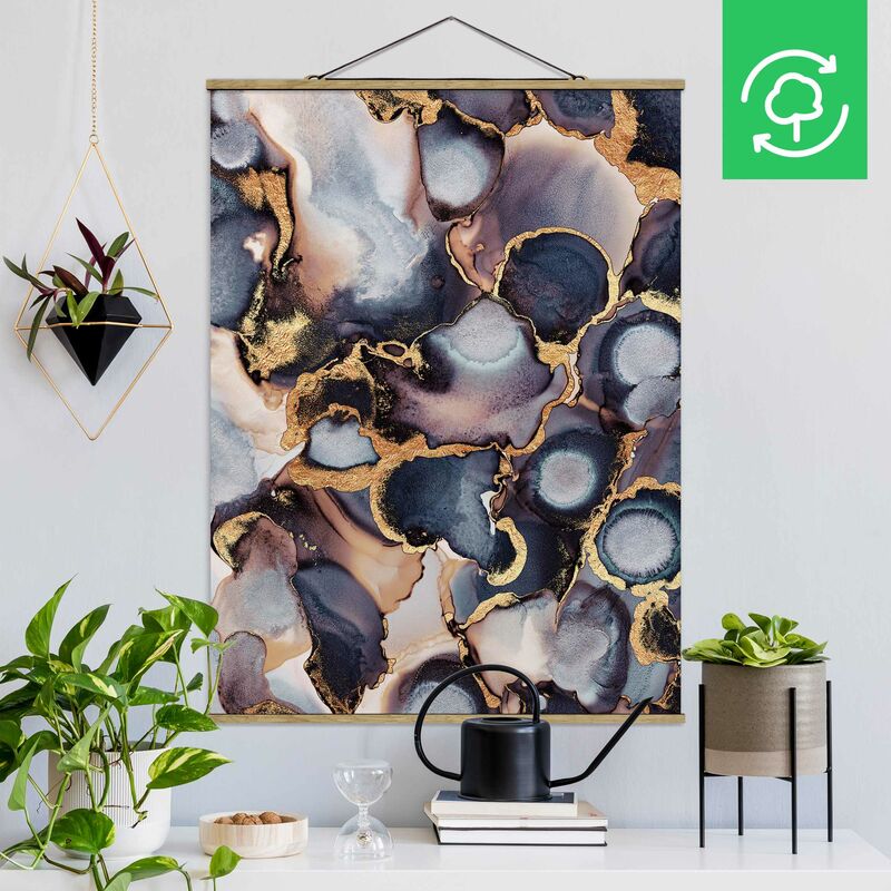 

Imagen de tela - Elisabeth Fredriksson - Marble Watercolor With Gold - Alto 4:3 Dimensión LxA: 46.5cm x 35cm