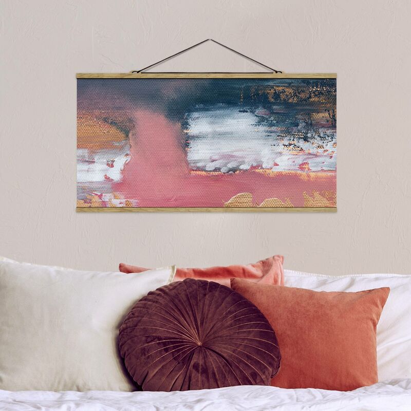 

Imagen de tela - Elisabeth Fredriksson - Pink Storm With Gold - Apaisado 1:2 Dimensión LxA: 25cm x 50cm