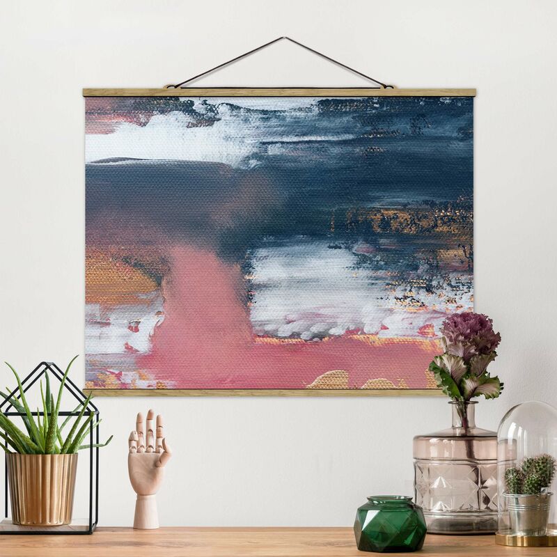 

Imagen de tela - Elisabeth Fredriksson - Pink Storm With Gold - Apaisado 3:4 Dimensión LxA: 75cm x 100cm