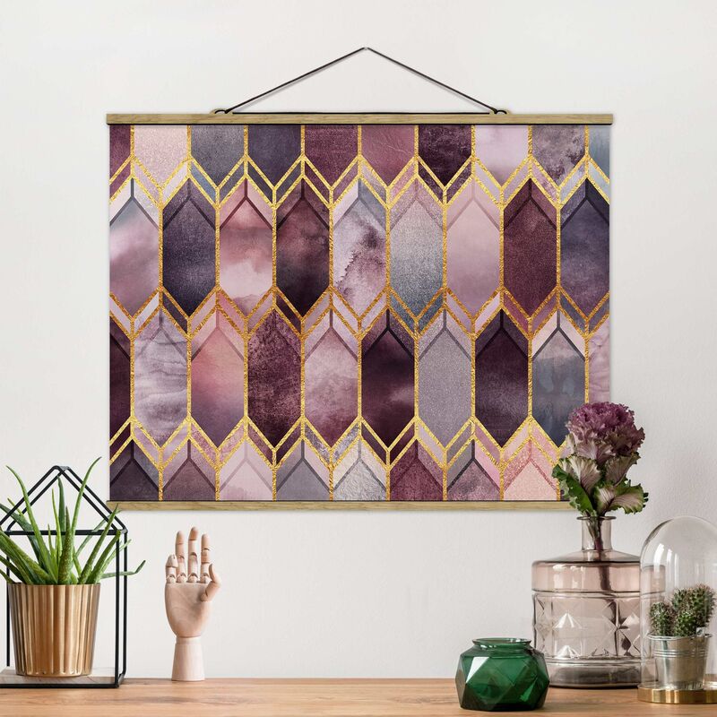 

Imagen de tela - Elisabeth Fredriksson - Stained Glass Geometric Rose Gold - Apaisado 3:4 Dimensión LxA: 37.5cm x 50cm
