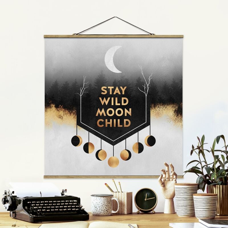

Imagen de tela - Elisabeth Fredriksson - Stay Wild Moon Child - Cuadrado 1:1 Dimensión LxA: 35cm x 35cm