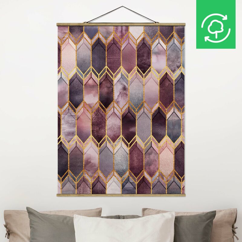 

Imagen de tela - Elisabeth Fredriksson - Stained Glass Geometric Rose Gold - Alto 4:3 Dimensión LxA: 106.5cm x 80cm