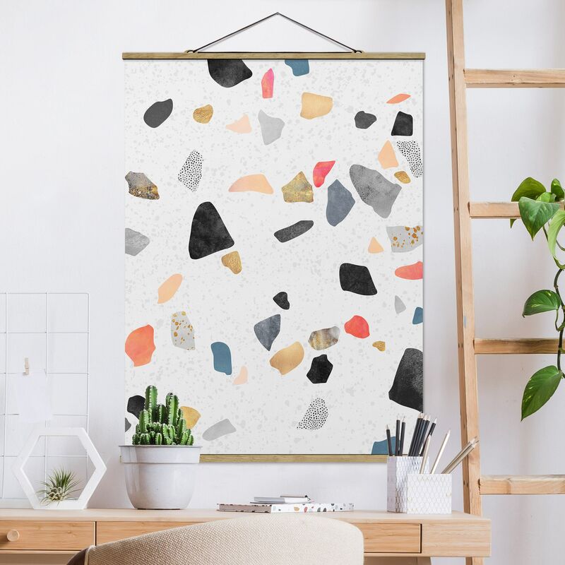 

Imagen de tela - Elisabeth Fredriksson - White Terrazzo With Golden Stones - Alto 4:3 Dimensión LxA: 66.4cm x 50cm