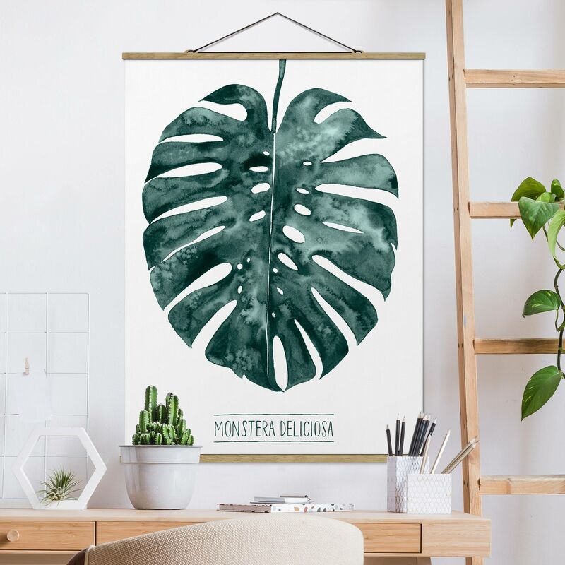 

Imagen de tela - Emerald Green Monstera Deliciosa - Alto 4:3 Dimensión LxA: 133.5cm x 100cm