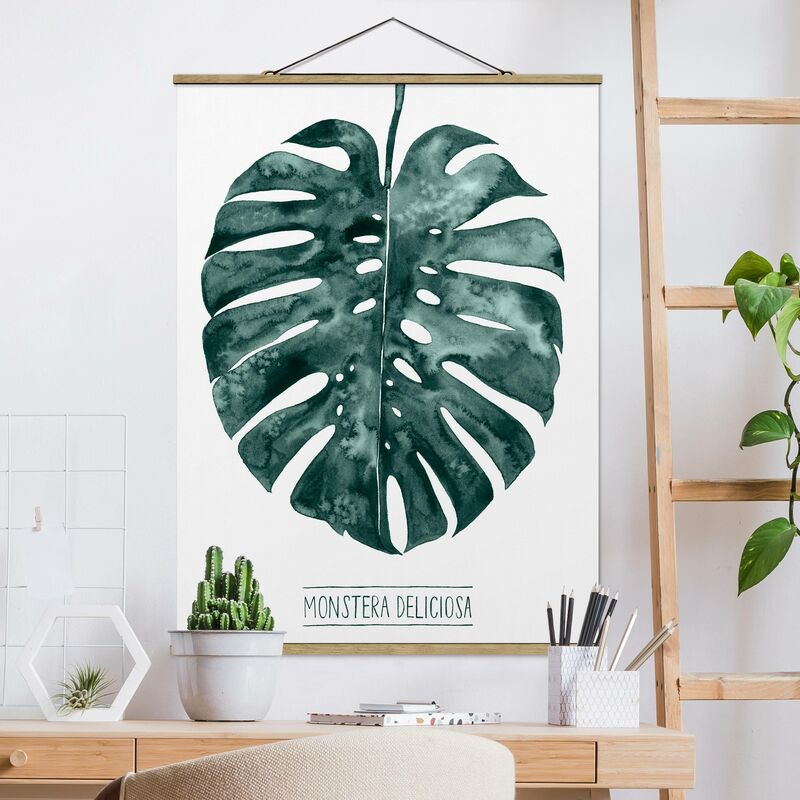 

Imagen de tela - Emerald Green Monstera Deliciosa - Alto 4:3 Dimensión LxA: 106.5cm x 80cm