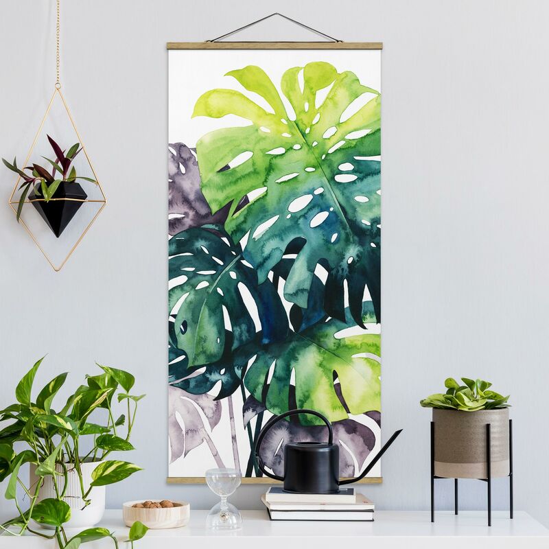 

Imagen de tela - Exotic Foliage - Monstera - Alto 2:1 Dimensión LxA: 70cm x 35cm