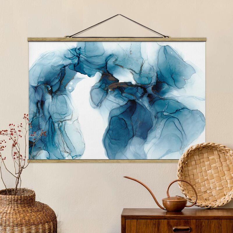

Imagen de tela - Evolution Blue And Gold - Apaisado 2:3 Dimensión LxA: 66.5cm x 100cm