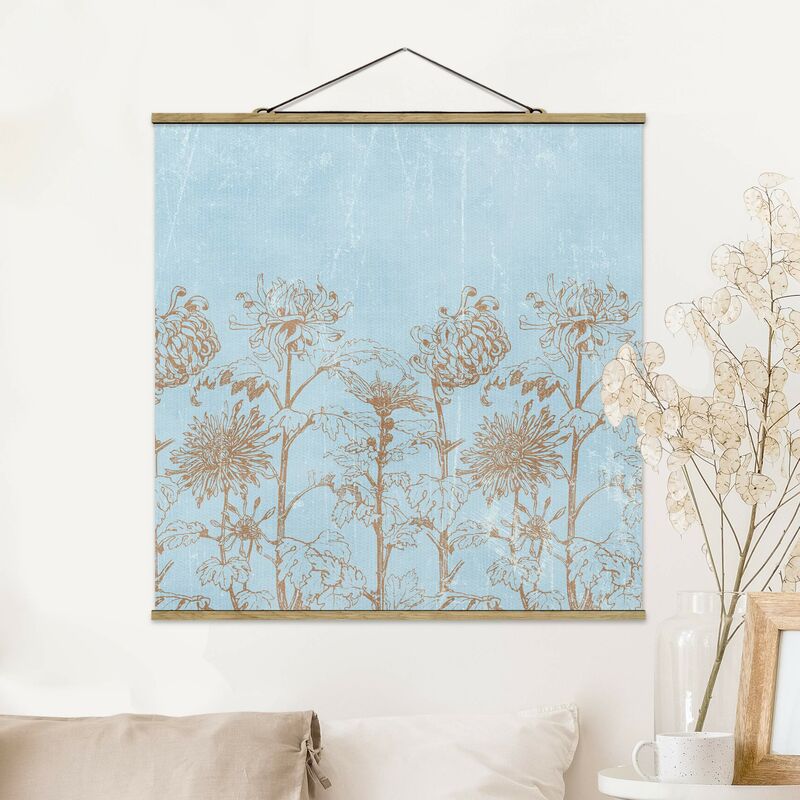

Imagen de tela - Etching In Blue - Cuadrado 1:1 Dimensión LxA: 50cm x 50cm