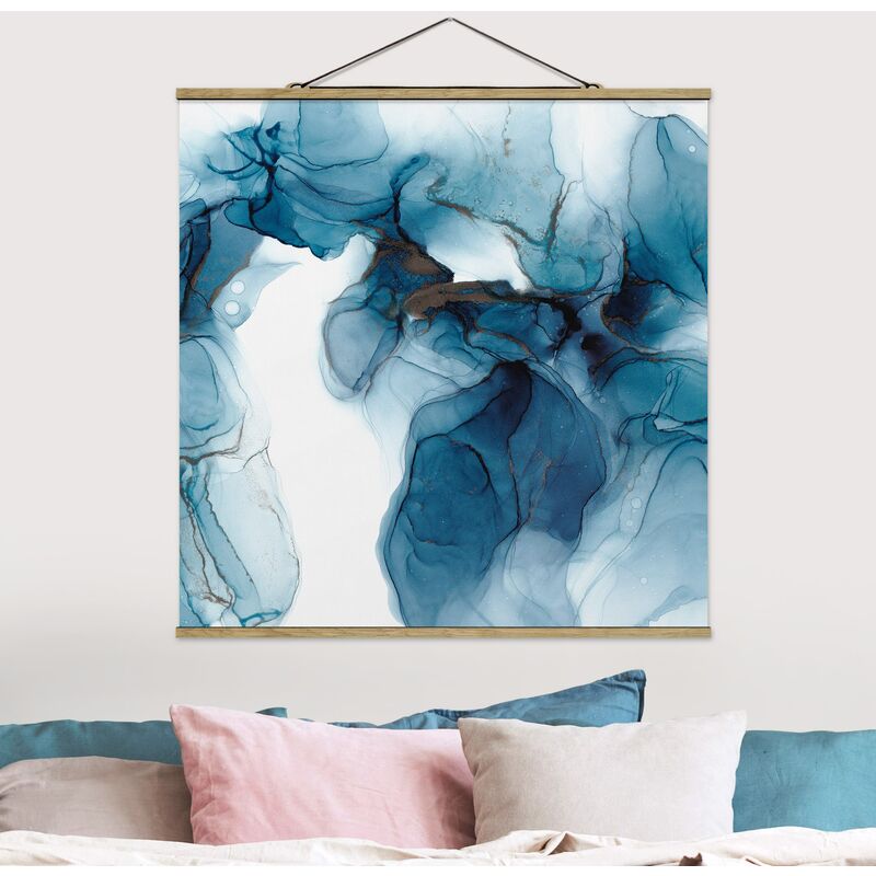 

Imagen de tela - Evolution Blue And Gold - Cuadrado 1:1 Dimensión LxA: 80cm x 80cm