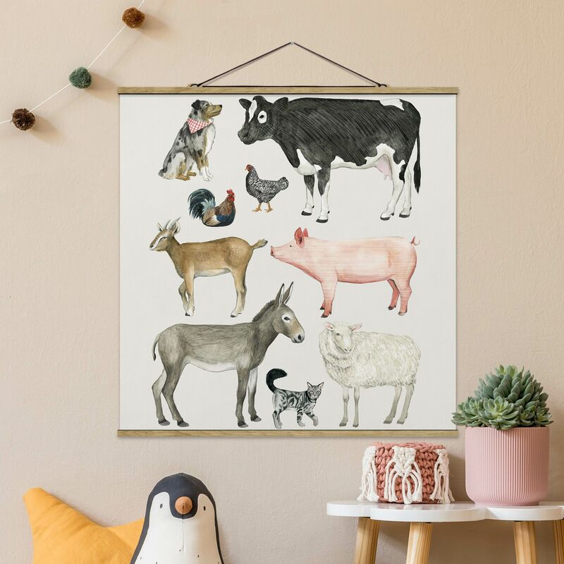 

Imagen de tela - Farm Animal Family I - Cuadrado 1:1 Dimensión LxA: 80cm x 80cm