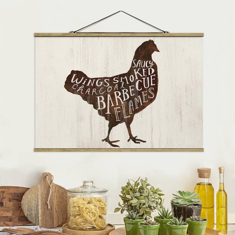 

Imagen de tela - Farm BBQ - Chicken - Apaisado 2:3 Dimensión LxA: 33.5cm x 50cm