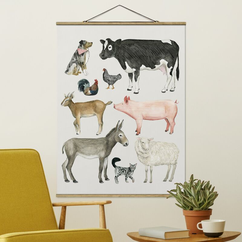 

Imagen de tela - Farm Animal Family I - Alto 4:3 Dimensión LxA: 106.5cm x 80cm