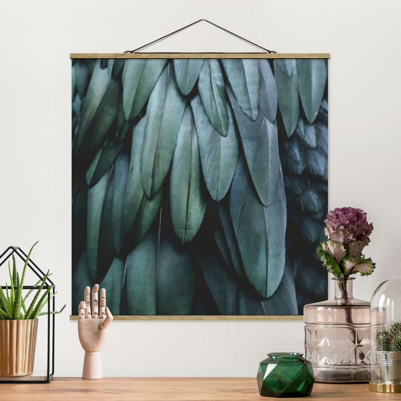 

Imagen de tela - Feathers In Aquamarine - Cuadrado 1:1 Dimensión LxA: 100cm x 100cm
