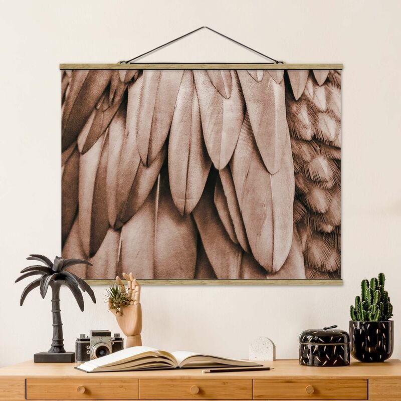 

Imagen de tela - Feathers In Rosegold - Apaisado 3:4 Dimensión LxA: 75cm x 100cm