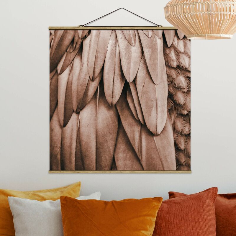 

Imagen de tela - Feathers In Rosegold - Cuadrado 1:1 Dimensión LxA: 80cm x 80cm