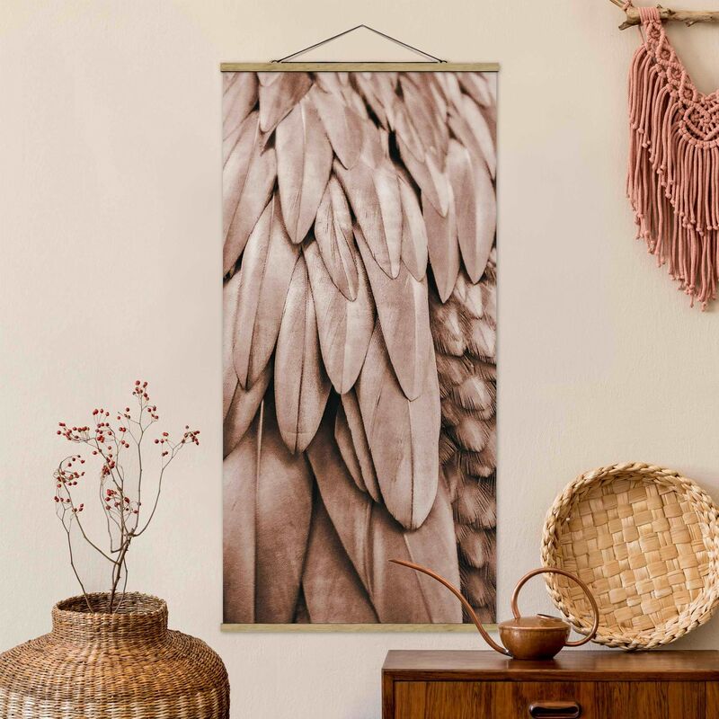 

Imagen de tela - Feathers In Rosegold - Alto 2:1 Dimensión LxA: 70cm x 35cm
