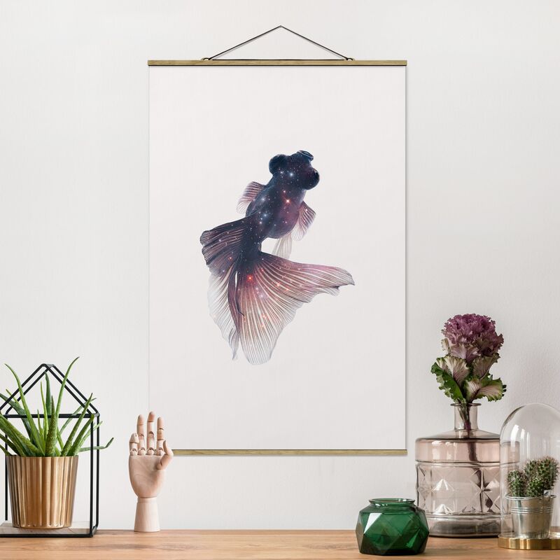 

Imagen de tela - Fish With Galaxy - Alto 3:2 Dimensión LxA: 120cm x 80cm