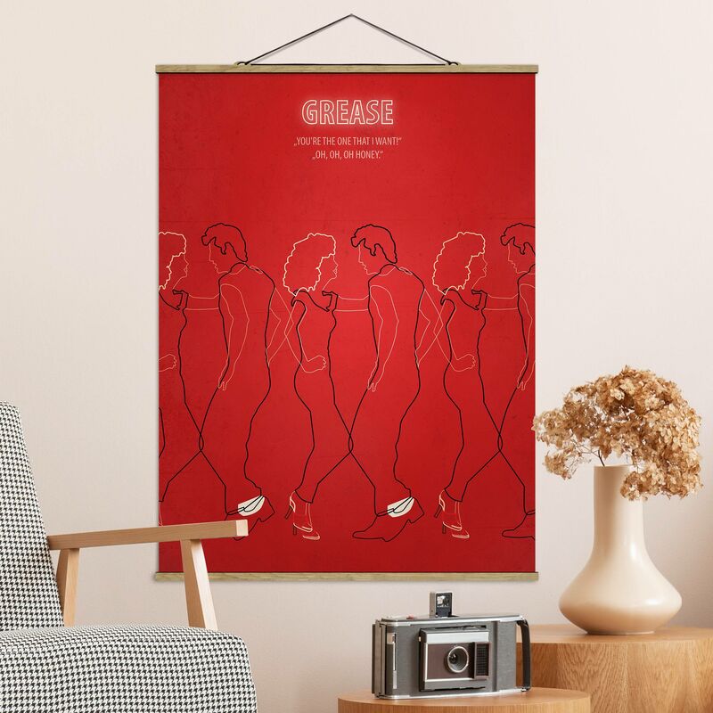 

Imagen de tela - Film Poster Grease - Alto 4:3 Dimensión LxA: 66.4cm x 50cm