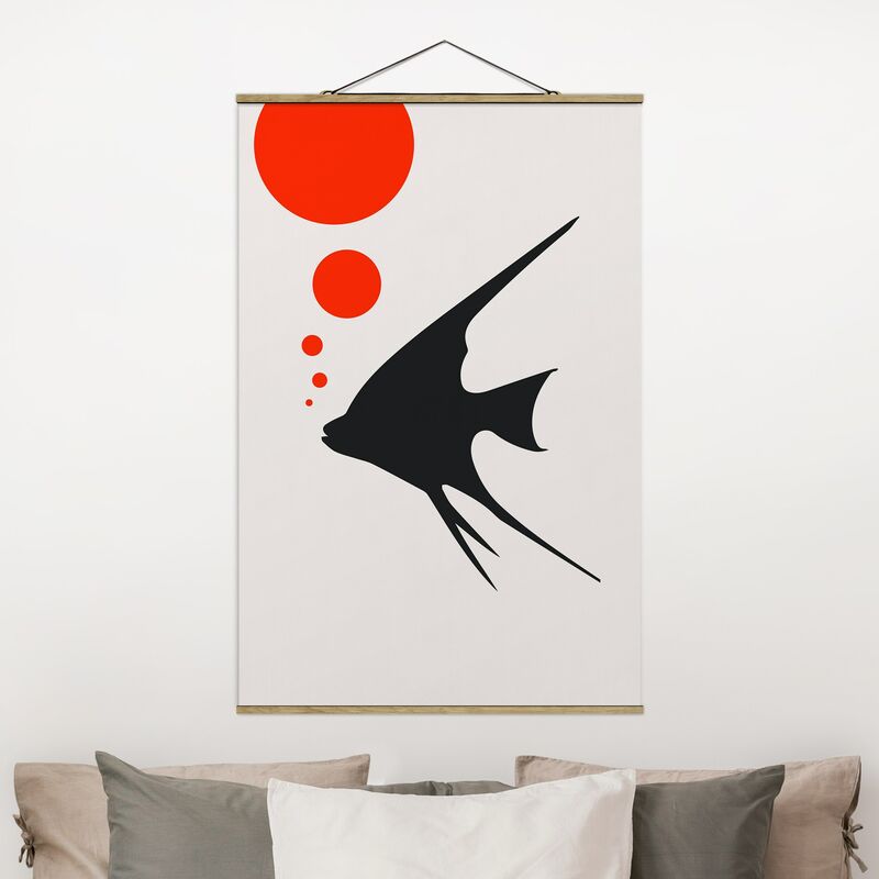 

Imagen de tela - Fish With Red Bubbles - Alto 3:2 Dimensión LxA: 120cm x 80cm