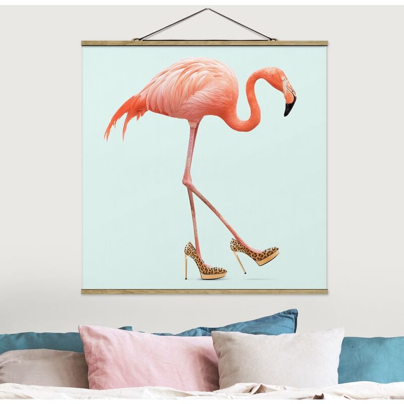 

Imagen de tela - Flamingo With High Heels - Cuadrado 1:1 Dimensión LxA: 100cm x 100cm