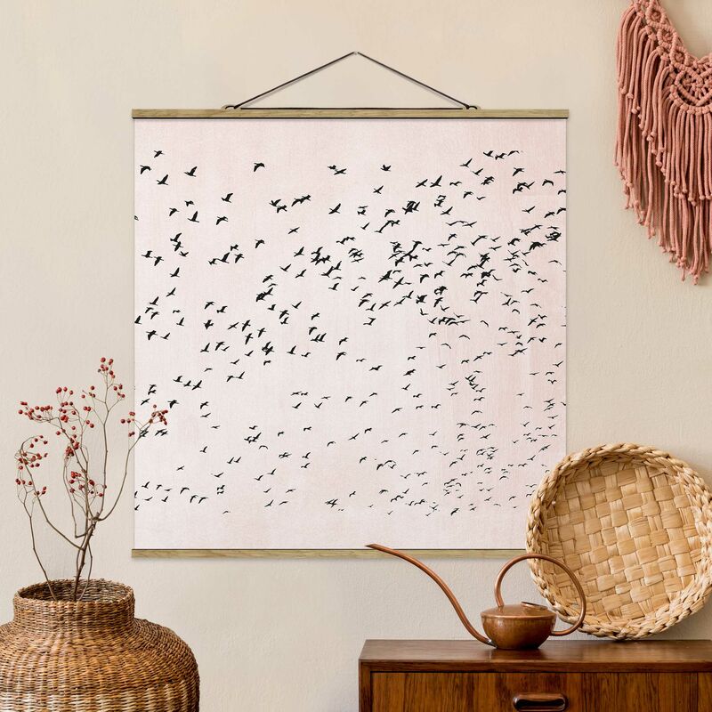 

Imagen de tela - Flock Of Birds In The Sunset - Cuadrado 1:1 Dimensión LxA: 35cm x 35cm