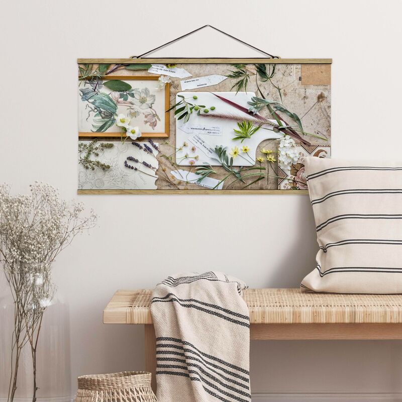 

Imagen de tela - Flowers And Garden Herbs Vintage - Apaisado 1:2 Dimensión LxA: 50cm x 100cm