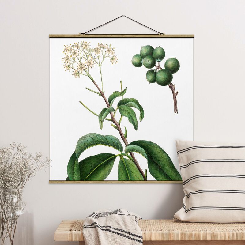 

Imagen de tela - Foliage With Flowers II - Cuadrado 1:1 Dimensión LxA: 80cm x 80cm
