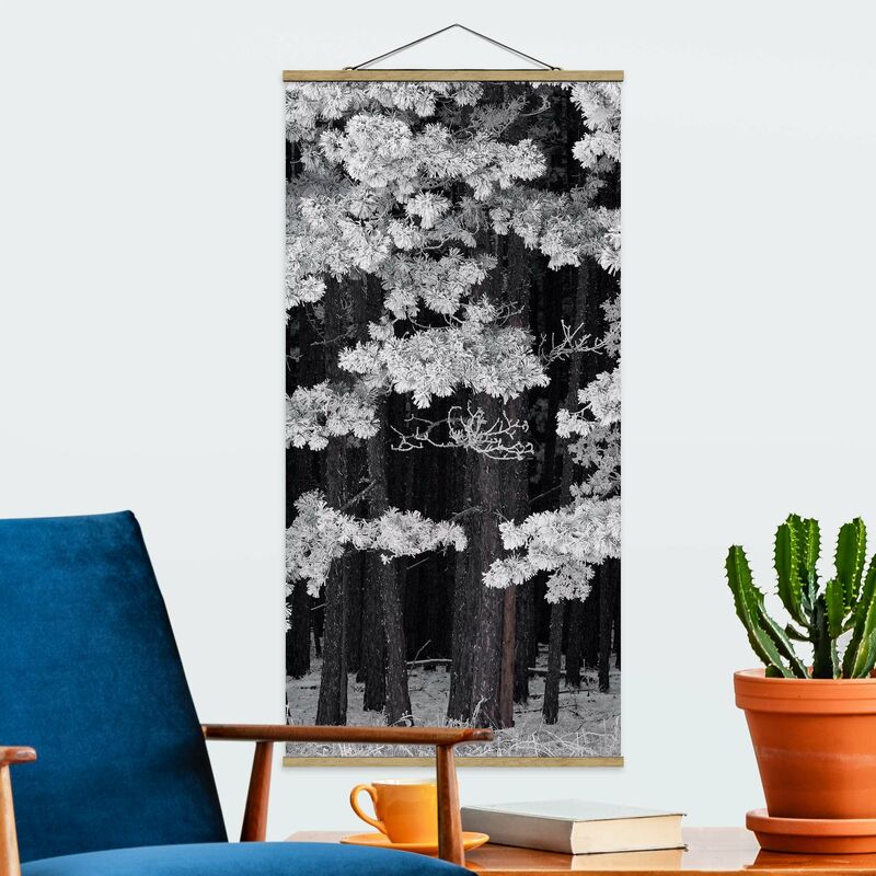 

Imagen de tela - Forest With Hoarfrost In Austria - Alto 2:1 Dimensión LxA: 70cm x 35cm