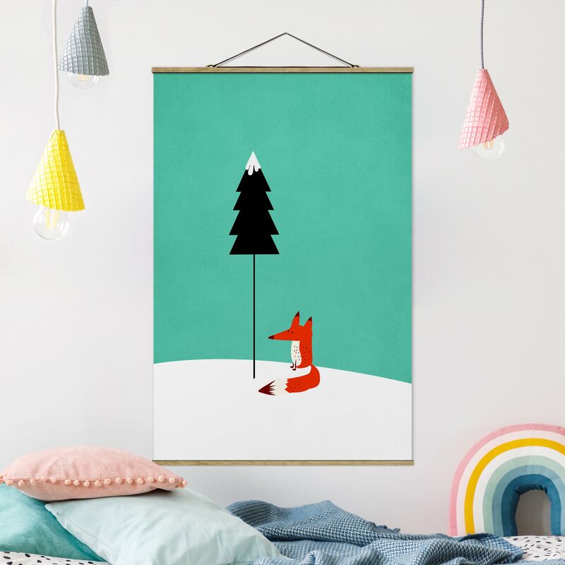 

Imagen de tela - Fox Under The Fir Tree - Alto 3:2 Dimensión LxA: 75cm x 50cm